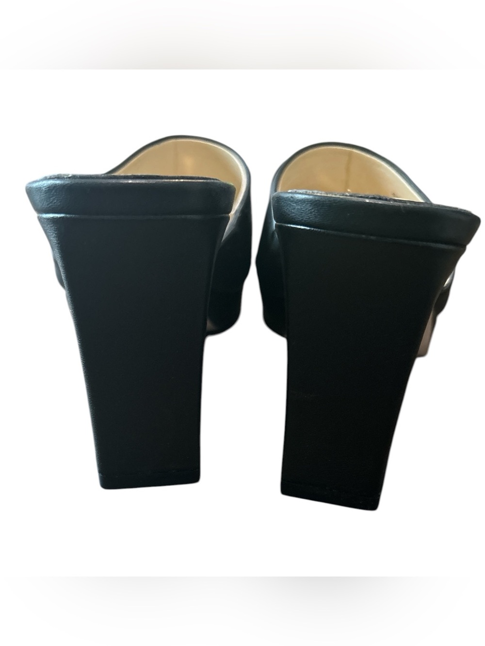 Jessica Simpson Black Open-Toe Platform Mule Heels - Picture 5 of 8